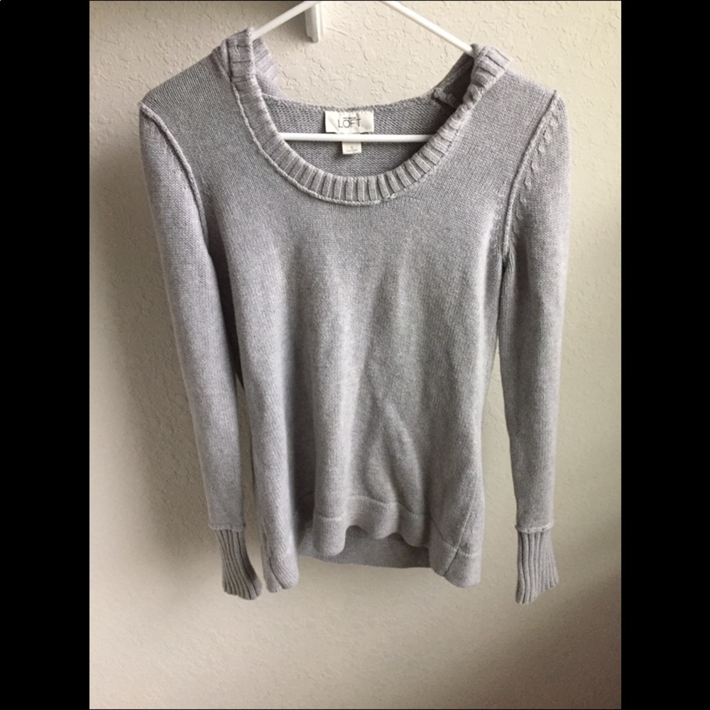 LOFT hooded knit pullover
